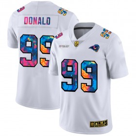 Camiseta Hombre NFL Los Angeles Rams Aaron Donald 99 Nike 2020 Multicolor Blanco